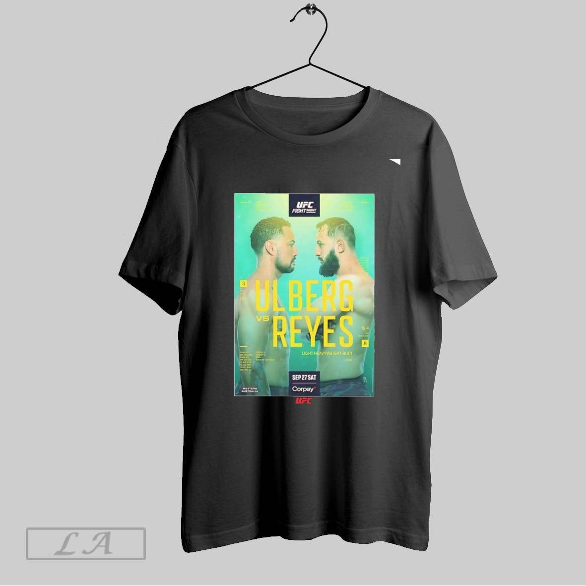 Original Ufc Fight Night Ulberg Vs Reyes Autographed Event Poster Unisex T-shirt, Sweatshirt, Hoodie, Long Sleeve Tee - T-Shirt, Sweatshirt, Hoodie