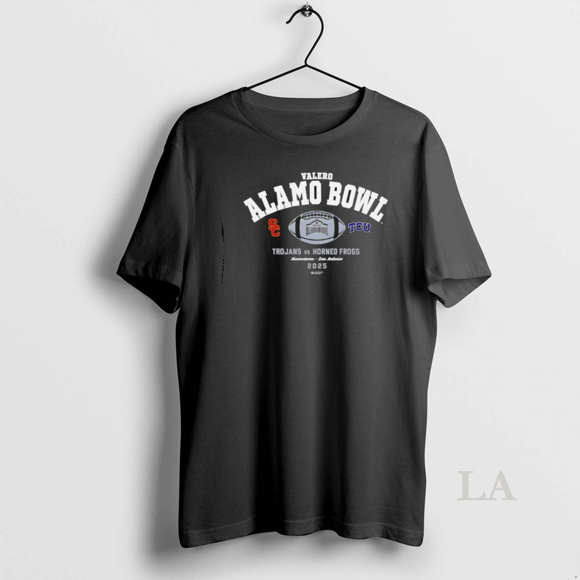 Original Usc Trojans Vs Tcu Horned Frogs 2025 Valero Alamo Bowl 2 Team - T-Shirt, Sweatshirt, Hoodie