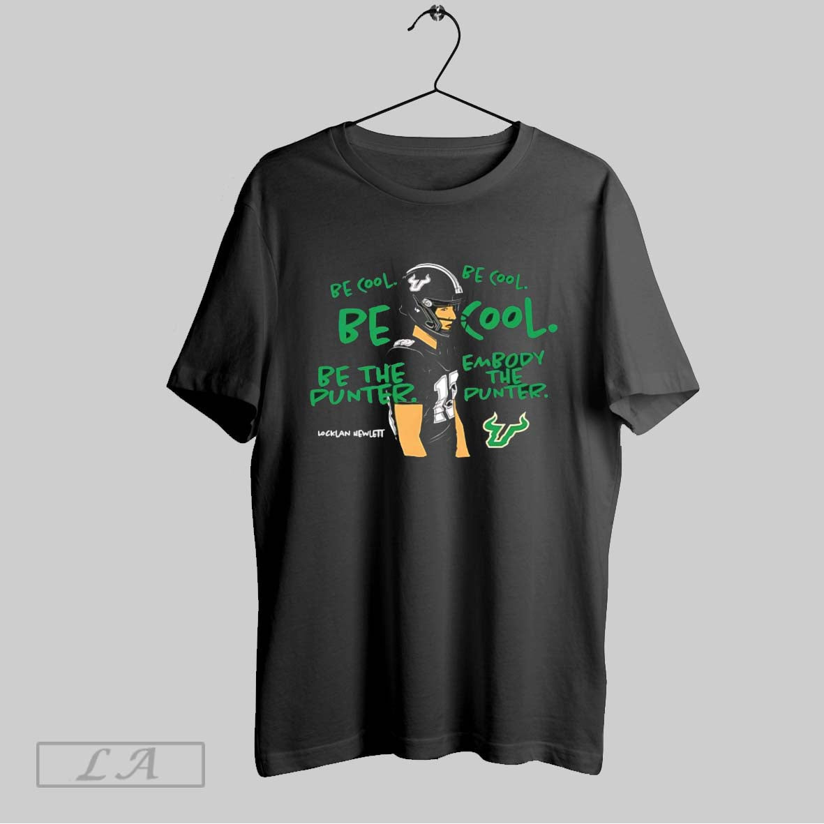 Original Usf Football Locklan Hewlett Be Cool Be The Punter Unisex T-shirt, Sweatshirt, Hoodie, Long Sleeve Tee - T-Shirt, Sweatshirt, Hoodie