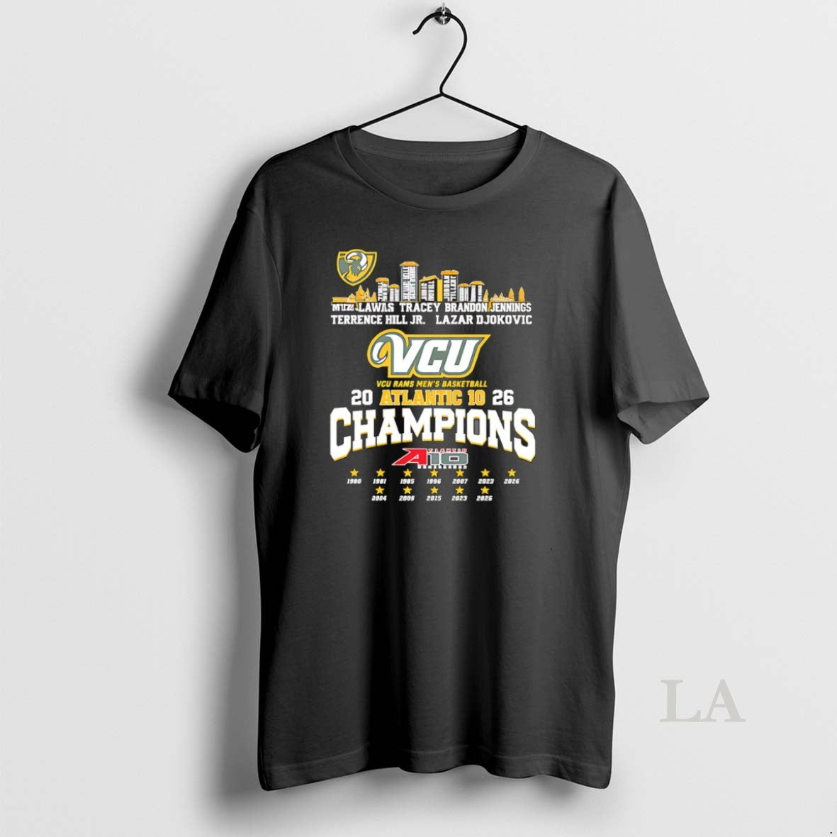 Original Vcu Rams Mens Basketball 2026 Atlantic 10 Champions Skyline City Unisex T-shirt, Sweatshirt, Hoodie, Long Sleeve Tee - T-Shirt, Sweatshirt, Hoodie