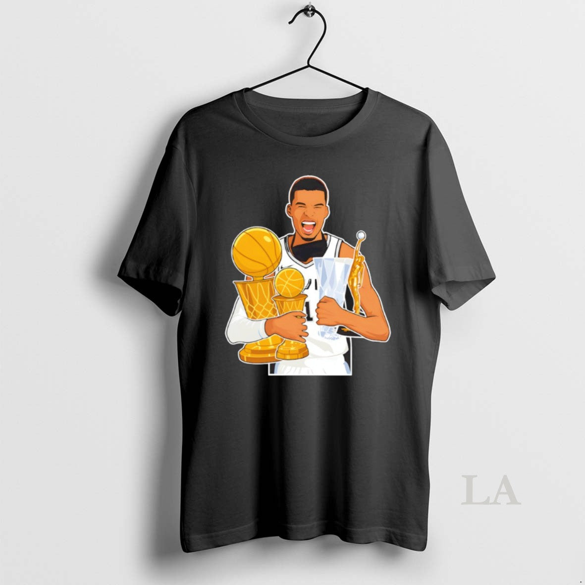 Original Victor Wembanyama Cartoon Holding Trophy San Antonio Spurs Basketball Mvp Unisex T-shirt, Sweatshirt, Hoodie, Long Sleeve Tee - T-Shirt, Sweatshirt, Hoodie