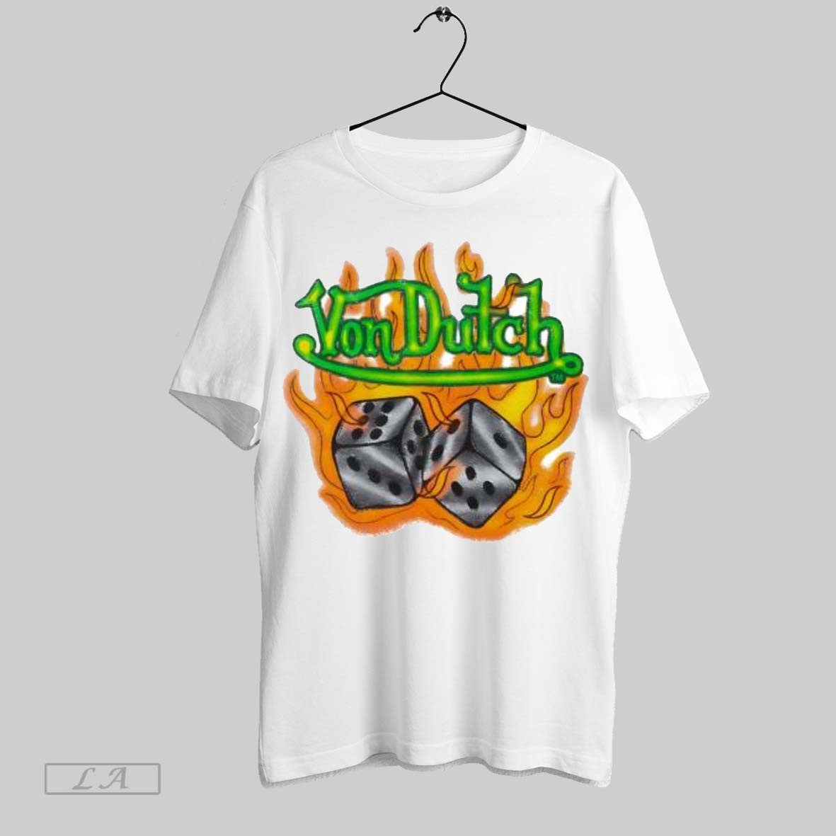 Original Von Dutch Dice Flames Y2k Style Aesthetic Graphic Unisex T-shirt, Sweatshirt, Hoodie, Long Sleeve Tee - T-Shirt, Sweatshirt, Hoodie