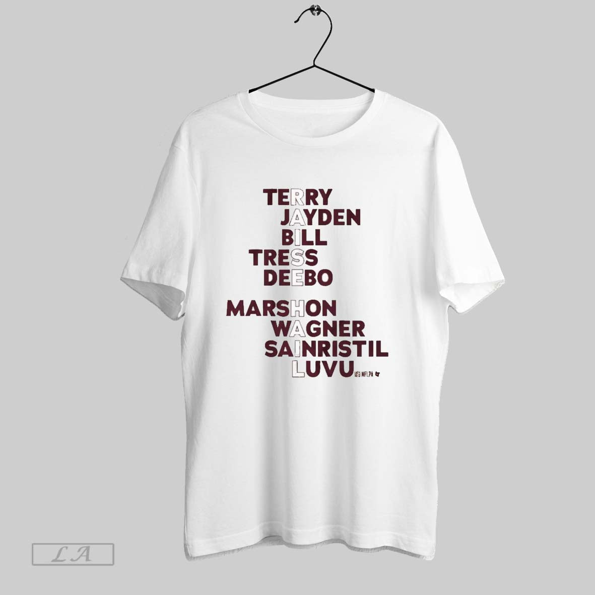 Original Washington Commanders Terry Jayden Bill Tress Deebo Marshon Wagner Sainristil Luvu Raise Hail Names - T-Shirt, Sweatshirt, Hoodie