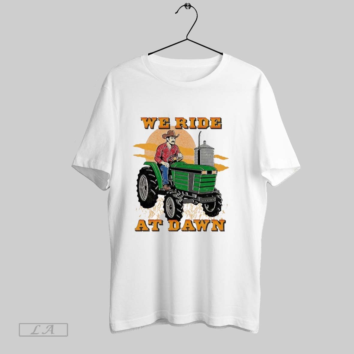 Original We Ride At Dawn Tractor Unisex T-shirt, Sweatshirt, Hoodie, Long Sleeve Tee - T-Shirt, Sweatshirt, Hoodie