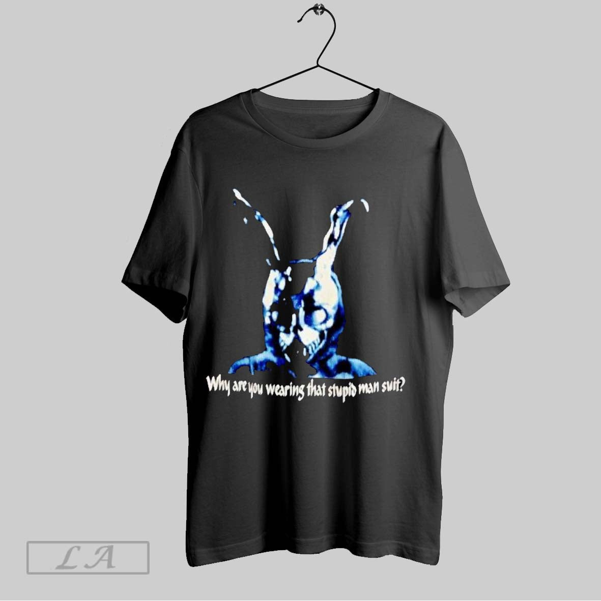 Original Why Are You Wearing That Stupid Man Suit Donnie Darko Unisex T-shirt, Sweatshirt, Hoodie, Long Sleeve Tee - T-Shirt, Sweatshirt, Hoodie
