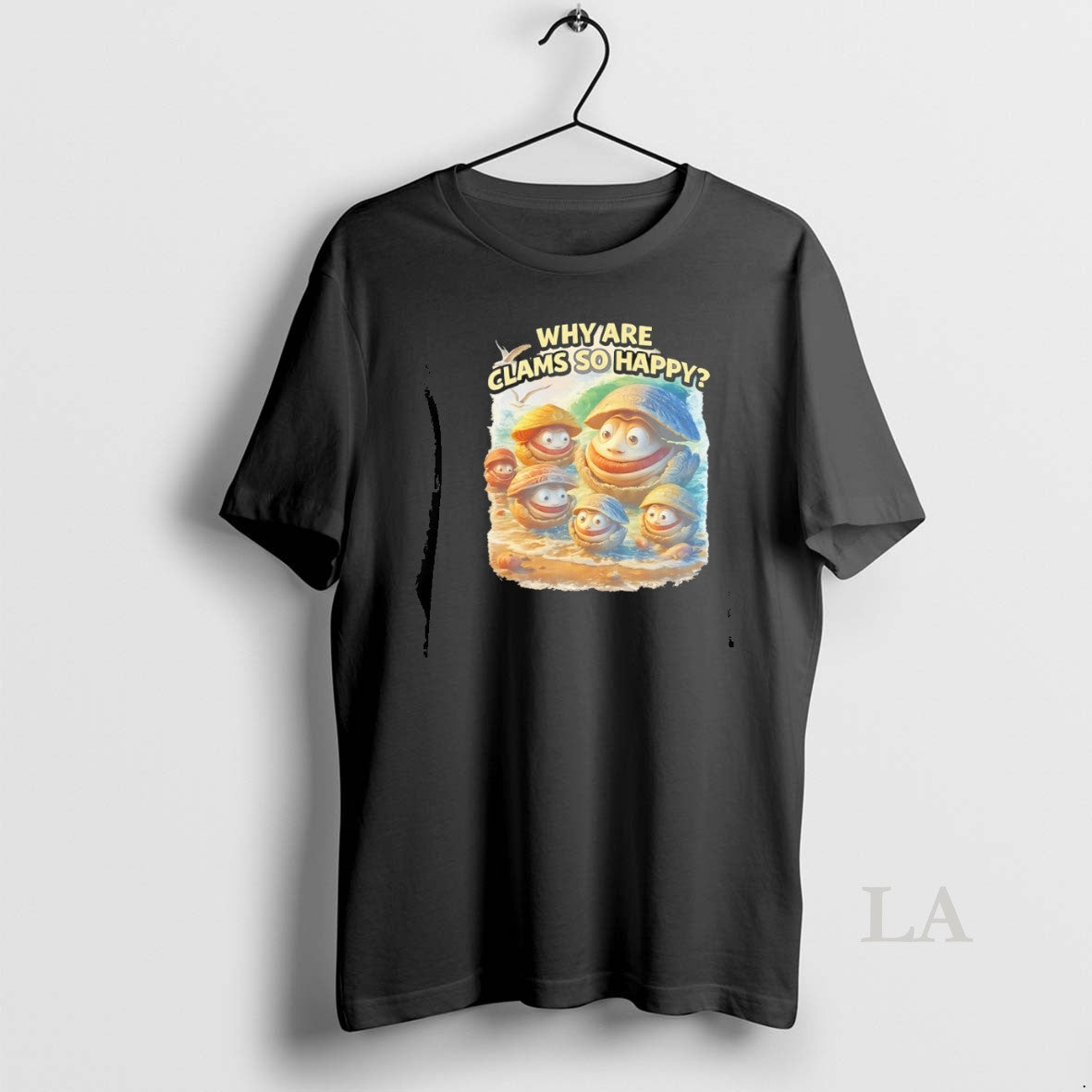Original Why Are Clams So Happy Art Unisex T-shirt, Sweatshirt, Hoodie, Long Sleeve Tee - T-Shirt, Sweatshirt, Hoodie