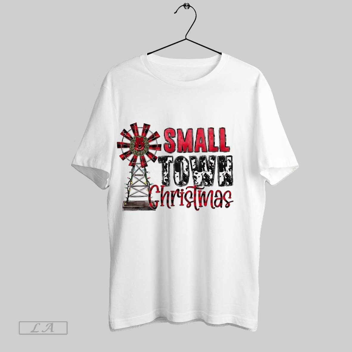 Original Windmill Small Town Christmas Ladies Unisex T-shirt, Sweatshirt, Hoodie, Long Sleeve Tee - T-Shirt, Sweatshirt, Hoodie