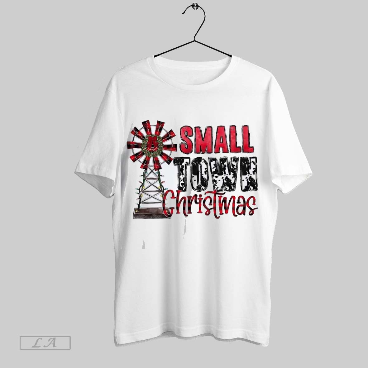 Original Windmill Small Town Christmas Shirt Unisex T-shirt, Sweatshirt, Hoodie, Long Sleeve Tee - T-Shirt, Sweatshirt, Hoodie