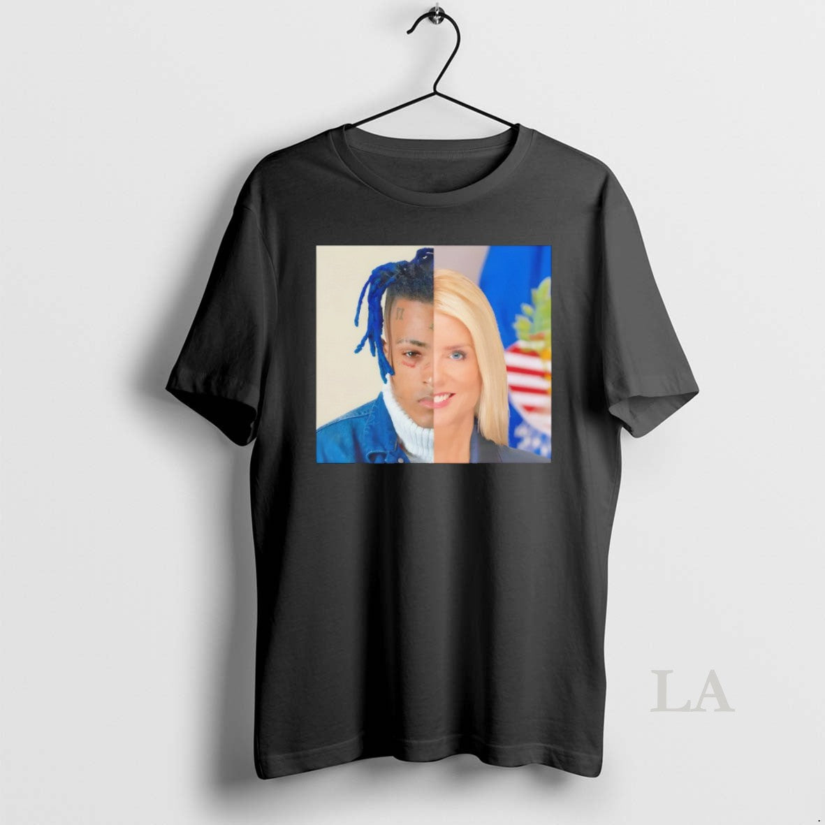Original Xxxtentacion X Pam Bondi Half Face Vintage Unisex T-shirt, Sweatshirt, Hoodie, Long Sleeve Tee - T-Shirt, Sweatshirt, Hoodie
