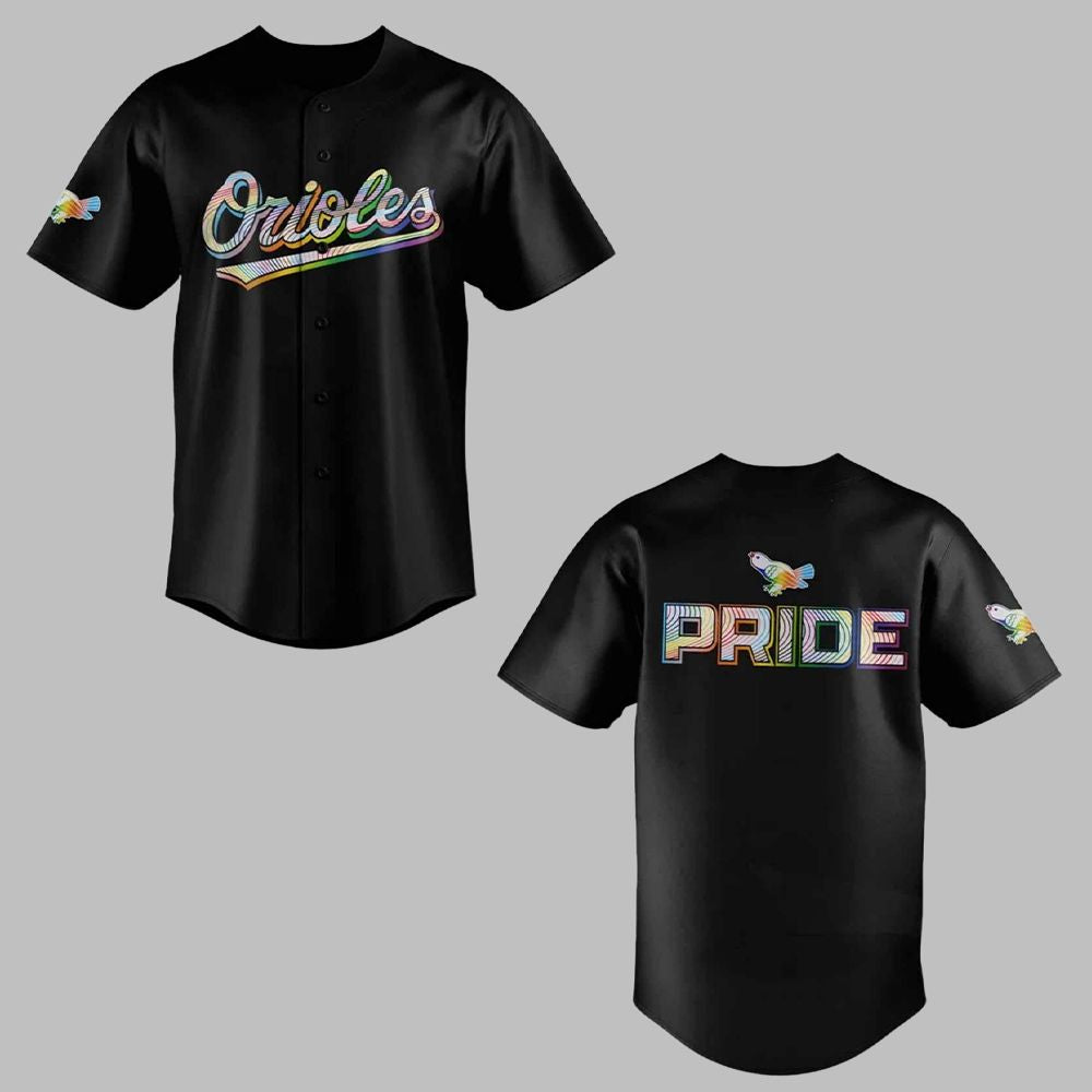 Orioles Pride Night Jersey Giveaway 2025 - Grishko.com baseball jersey product view 2