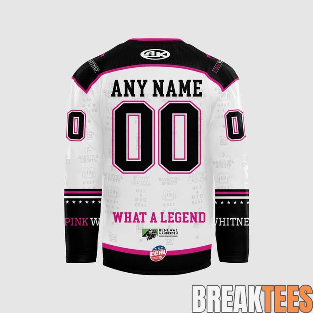 Orlando Solar Bears Pink Whitney Hockey Jersey - Adult & Kids T-Shirts, Sweatshirts & Hoodies apparel design preview 3