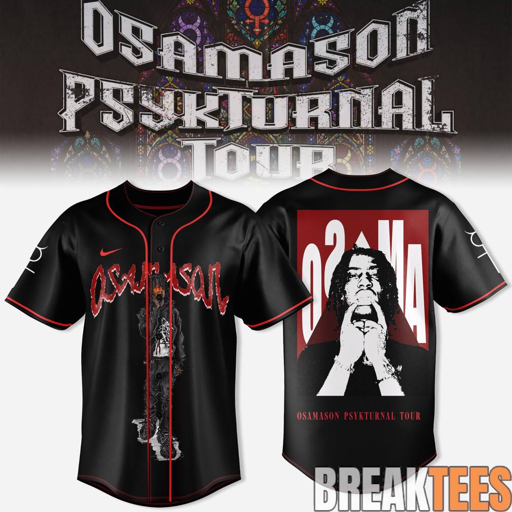 OsamaSon Psykturnal Tour 2026 Baseball Jersey Unisex T-shirt, Sweatshirt, Hoodie, Long Sleeve Tee - T-Shirt, Sweatshirt, Hoodie