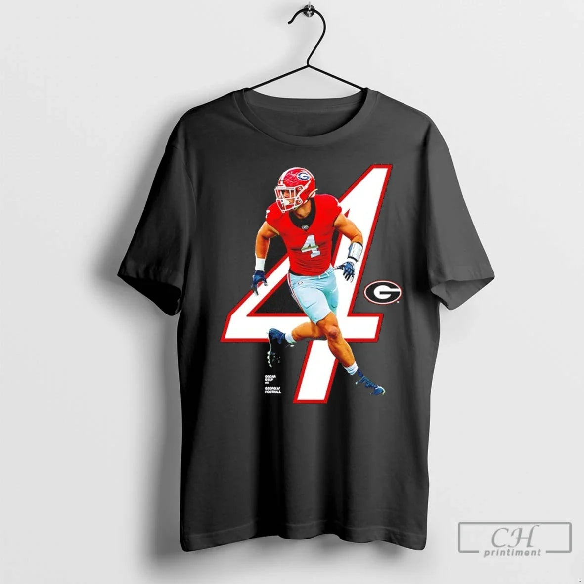 Oscar Delp 4 Georgia Bulldogs 2025 Ncaa Player T Shirts Unisex T-shirt, Sweatshirt, Hoodie, Long Sleeve Tee - T-Shirt, Sweatshirt, Hoodie