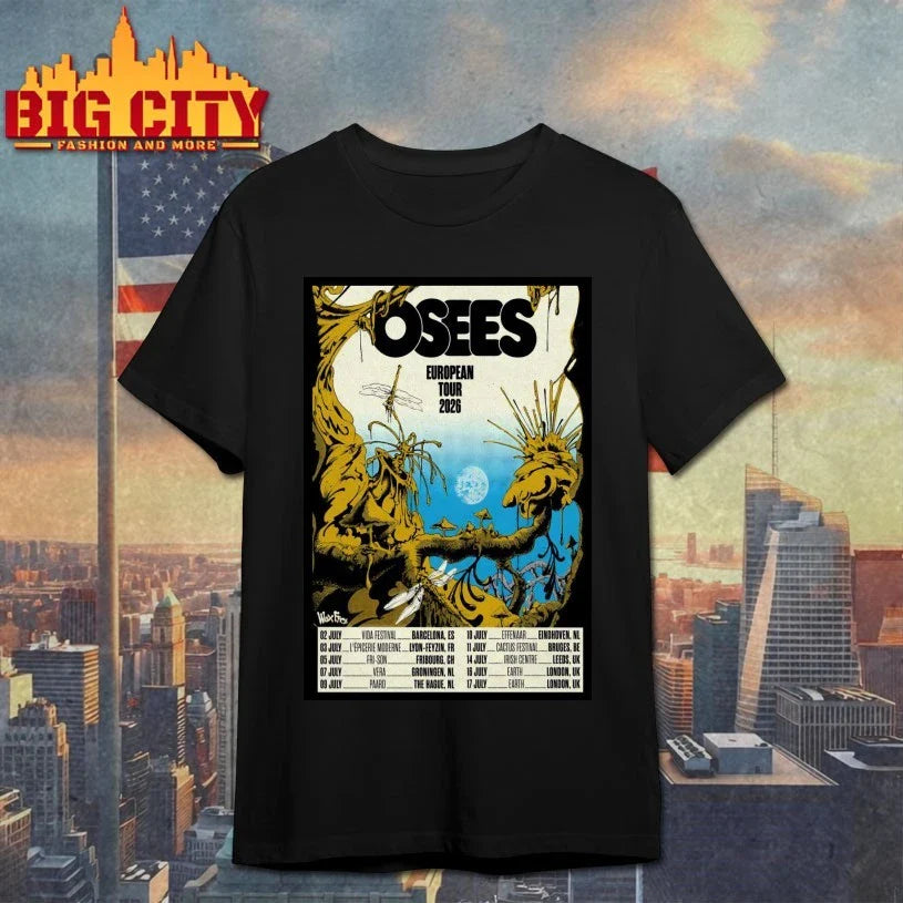 Osees European 2026 Tour Poster shirt Unisex T-shirt, Sweatshirt, Hoodie, Long Sleeve Tee - T-Shirt, Sweatshirt, Hoodie