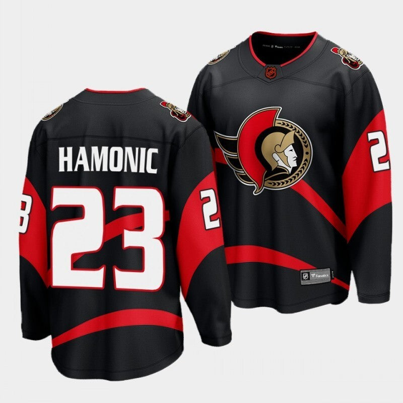 Ottawa Senators #23 Travis Hamonic Hockey Jersey hockey jersey product view 1