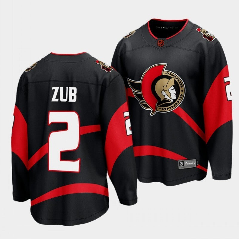 Ottawa Senators #2 Artem Zub Hockey Jersey hockey jersey product view 1
