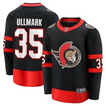 Ottawa Senators #35 Linus Ullmark Fanatics Black Home Premier Breakaway Hockey Jersey hockey jersey product view 1