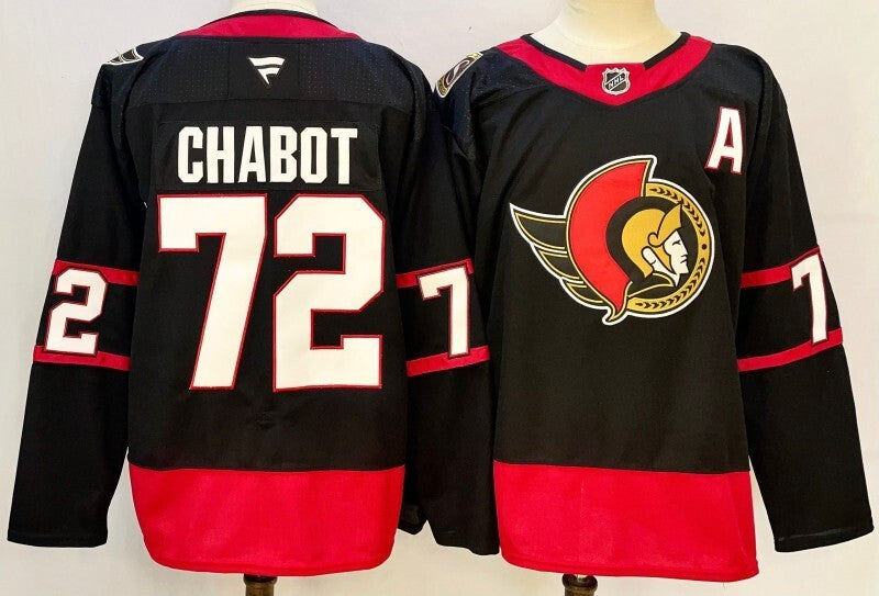Ottawa Senators #72 Thomas Chabot Style 2 Hockey Jersey hockey jersey product view 1