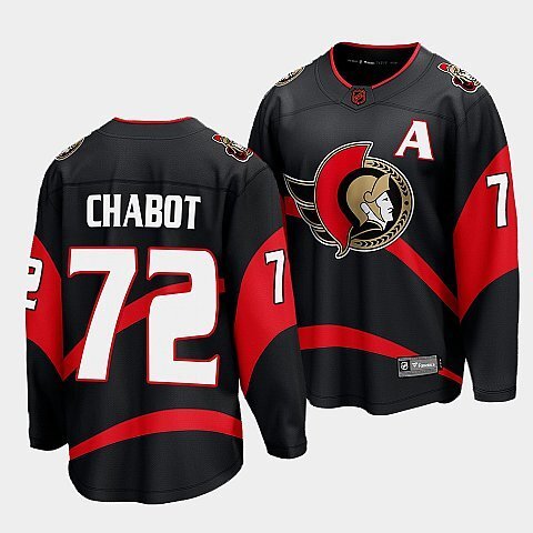 Ottawa Senators #72 thomas-chabot-black-special-edition-2.0-breakaway-player-jersey Hockey Jersey hockey jersey product view 1