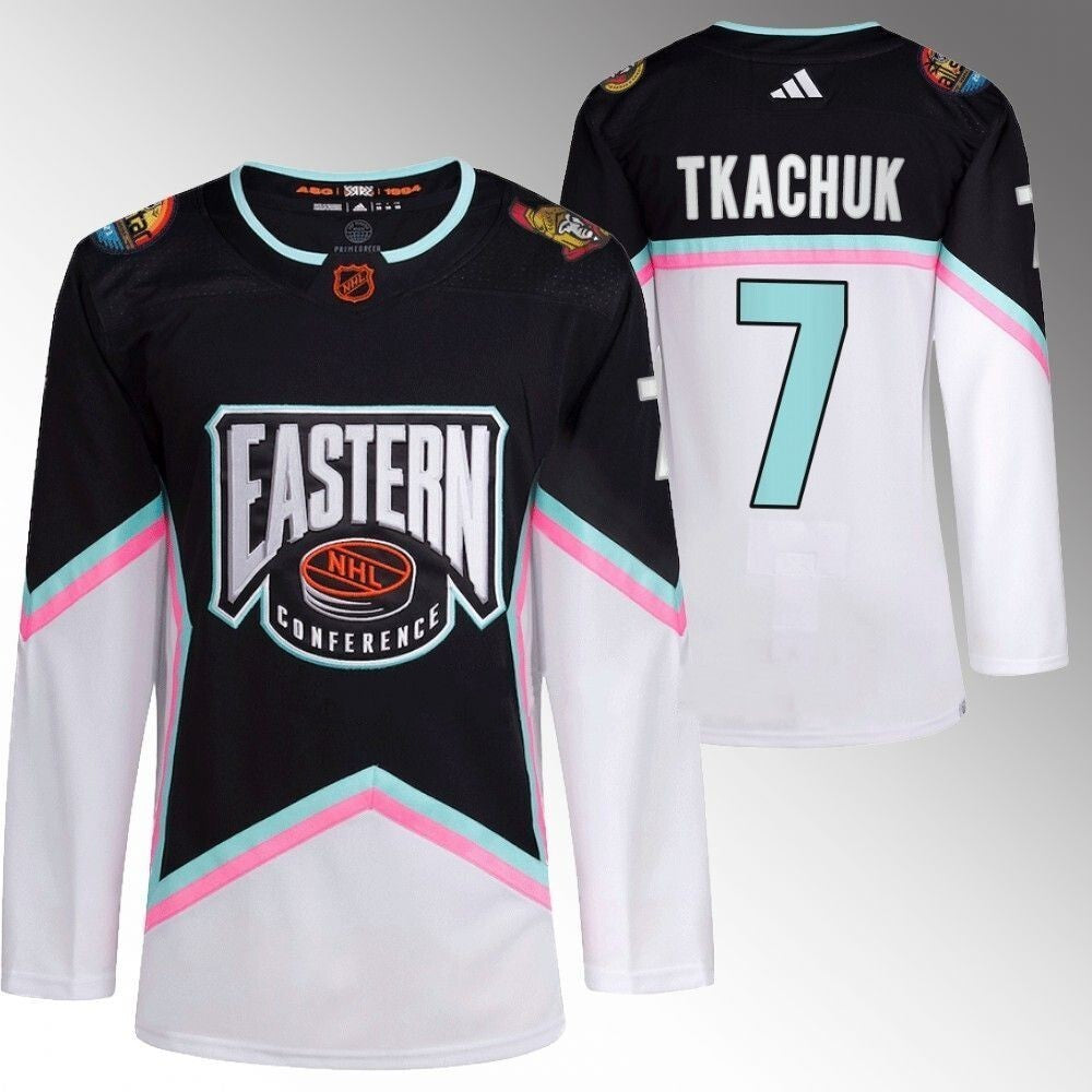 Ottawa Senators #7 Brady Tkachuk 2023 NHL All-Star Black Eastern Conference Jersey Hockey Jersey hockey jersey product view 1
