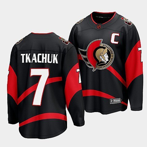 Ottawa Senators #7 brady-tkachuk-black-special-edition-2.0-breakaway-player-jersey Hockey Jersey hockey jersey product view 1