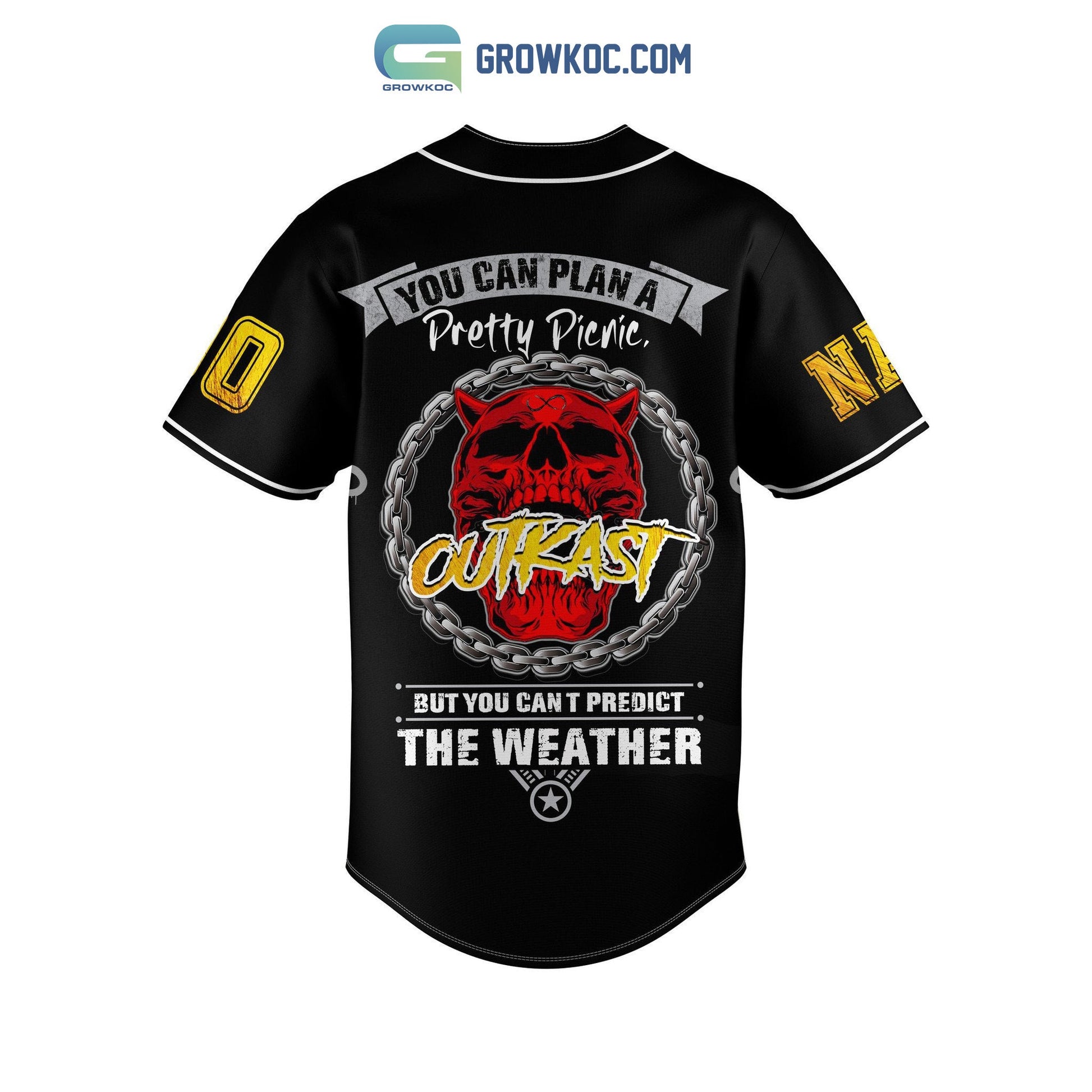 Outkast Hip Hop Band Personalized Baseball Jersey baseball jersey product view 3