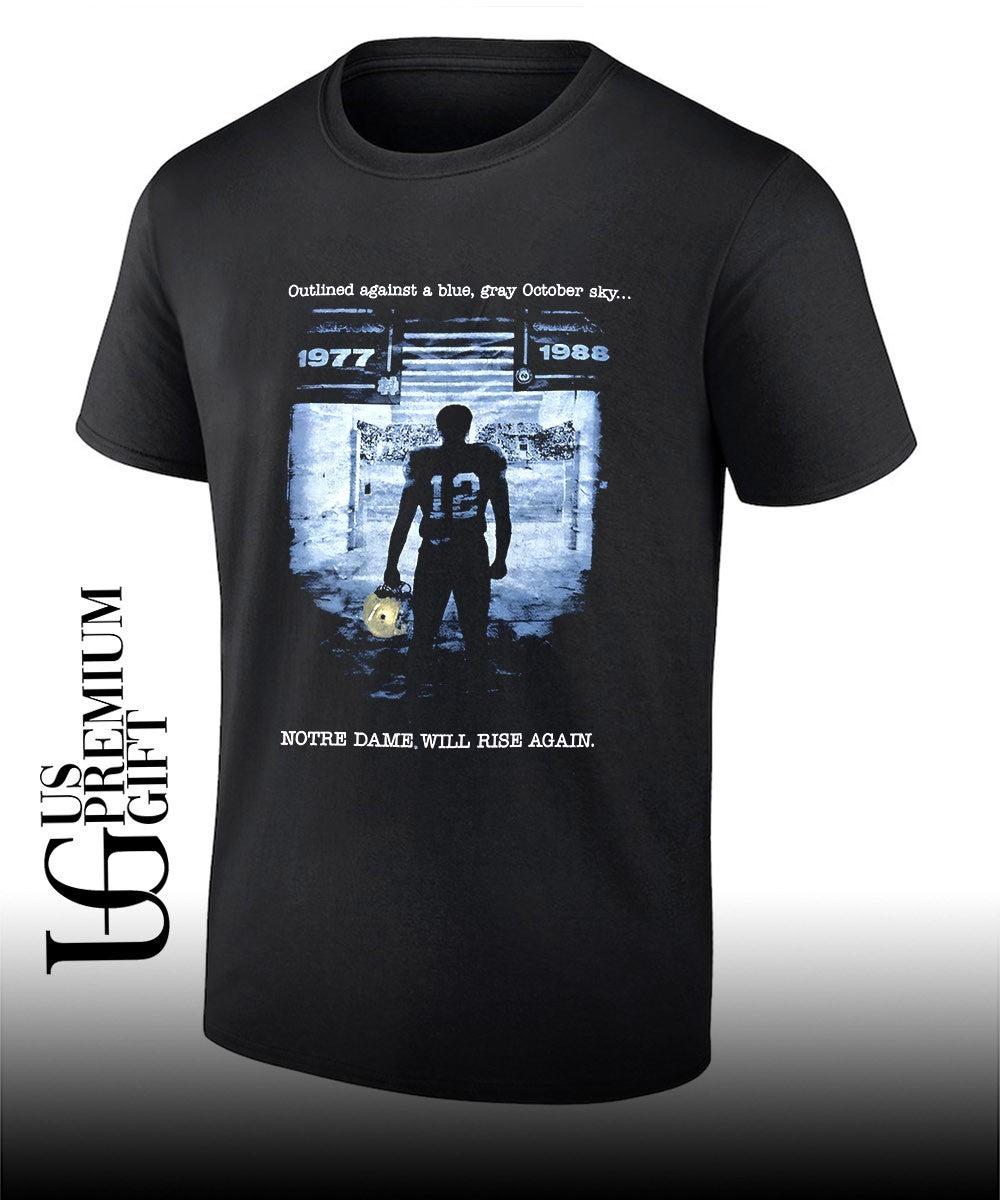 Outlined against a blue gray October sky Notre Dame Will Rise Again shirt Unisex T-shirt, Sweatshirt, Hoodie, Long Sleeve Tee - T-Shirt, Sweatshirt, Hoodie