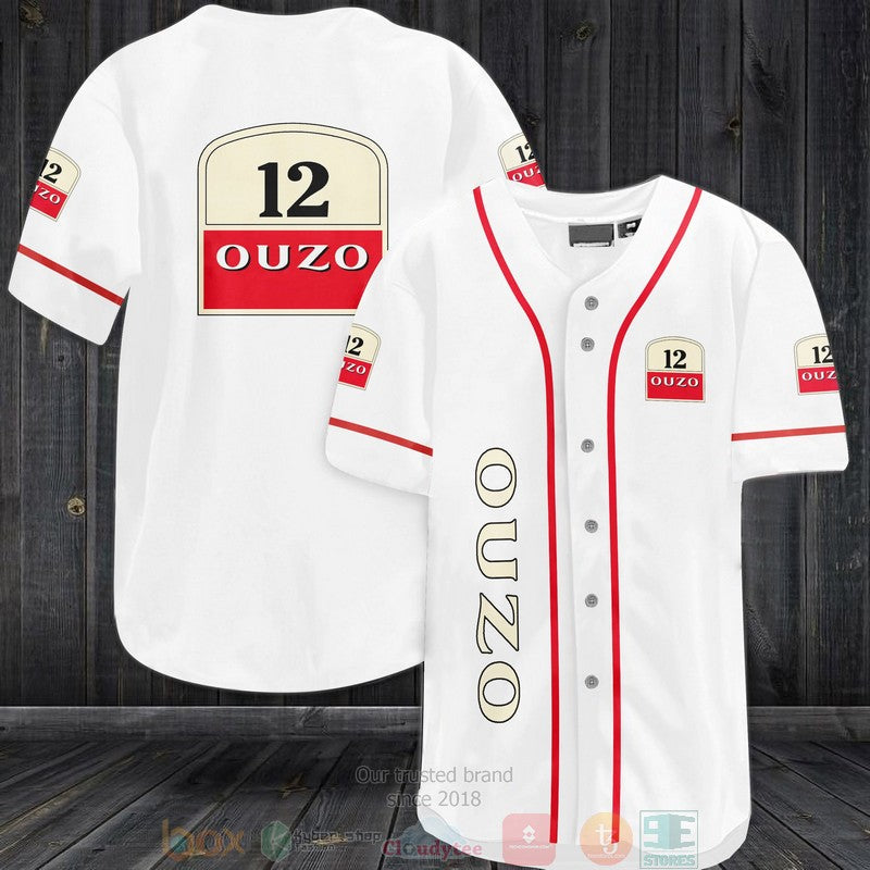 Ouzo 12 Baseball shirt baseball jersey product view 1