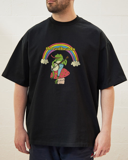 Banjo Playing Frog Oversized Tee Unisex T-shirt, Sweatshirt, Hoodie, Long Sleeve Tee - T-Shirt, Sweatshirt, Hoodie