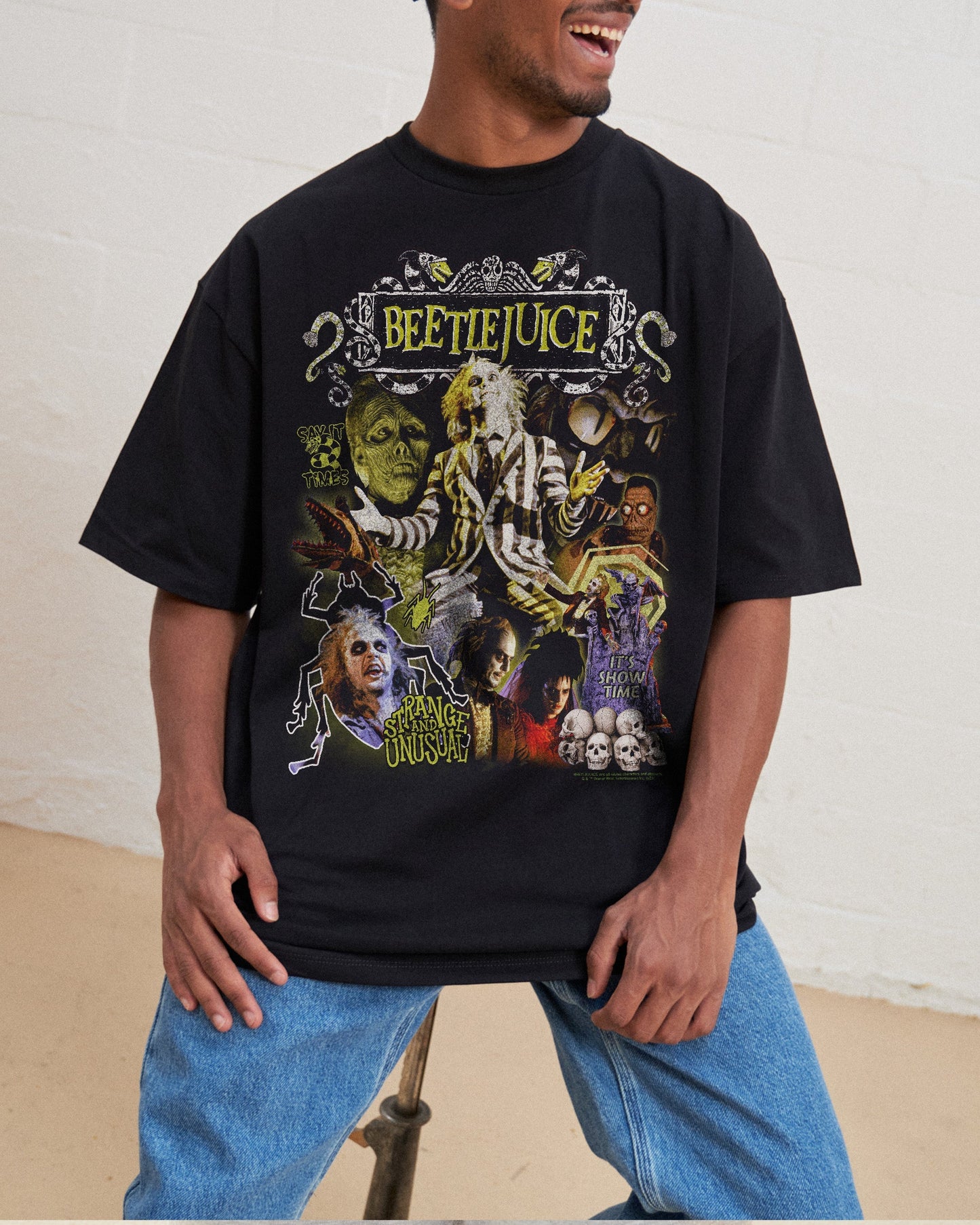 Beetlejuice Vintage Oversized Tee Unisex T-shirt, Sweatshirt, Hoodie, Long Sleeve Tee - T-Shirt, Sweatshirt, Hoodie