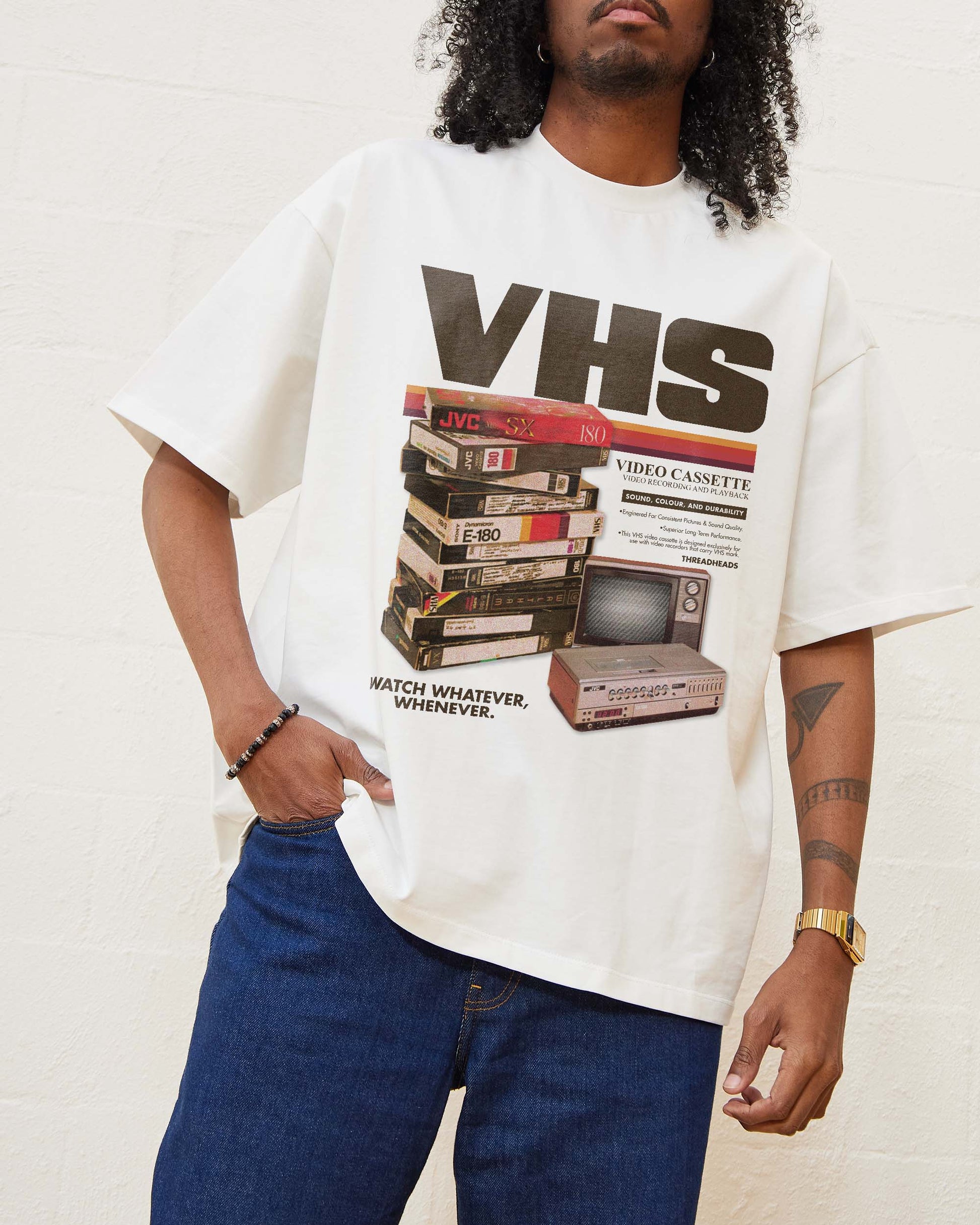 Vintage VHS Tapes Oversized Tee Unisex T-shirt, Sweatshirt, Hoodie, Long Sleeve Tee - T-Shirt, Sweatshirt, Hoodie