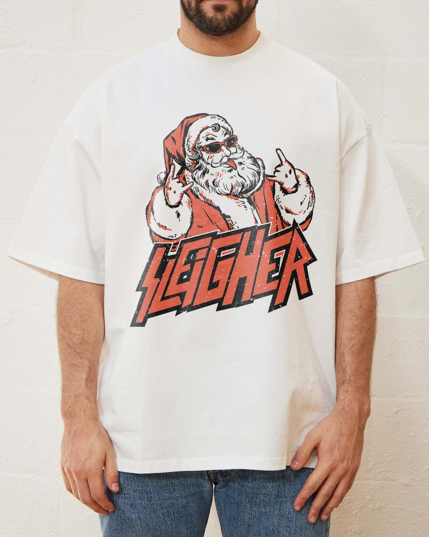 Santa Sleigher Oversized Tee Unisex T-shirt, Sweatshirt, Hoodie, Long Sleeve Tee - T-Shirt, Sweatshirt, Hoodie