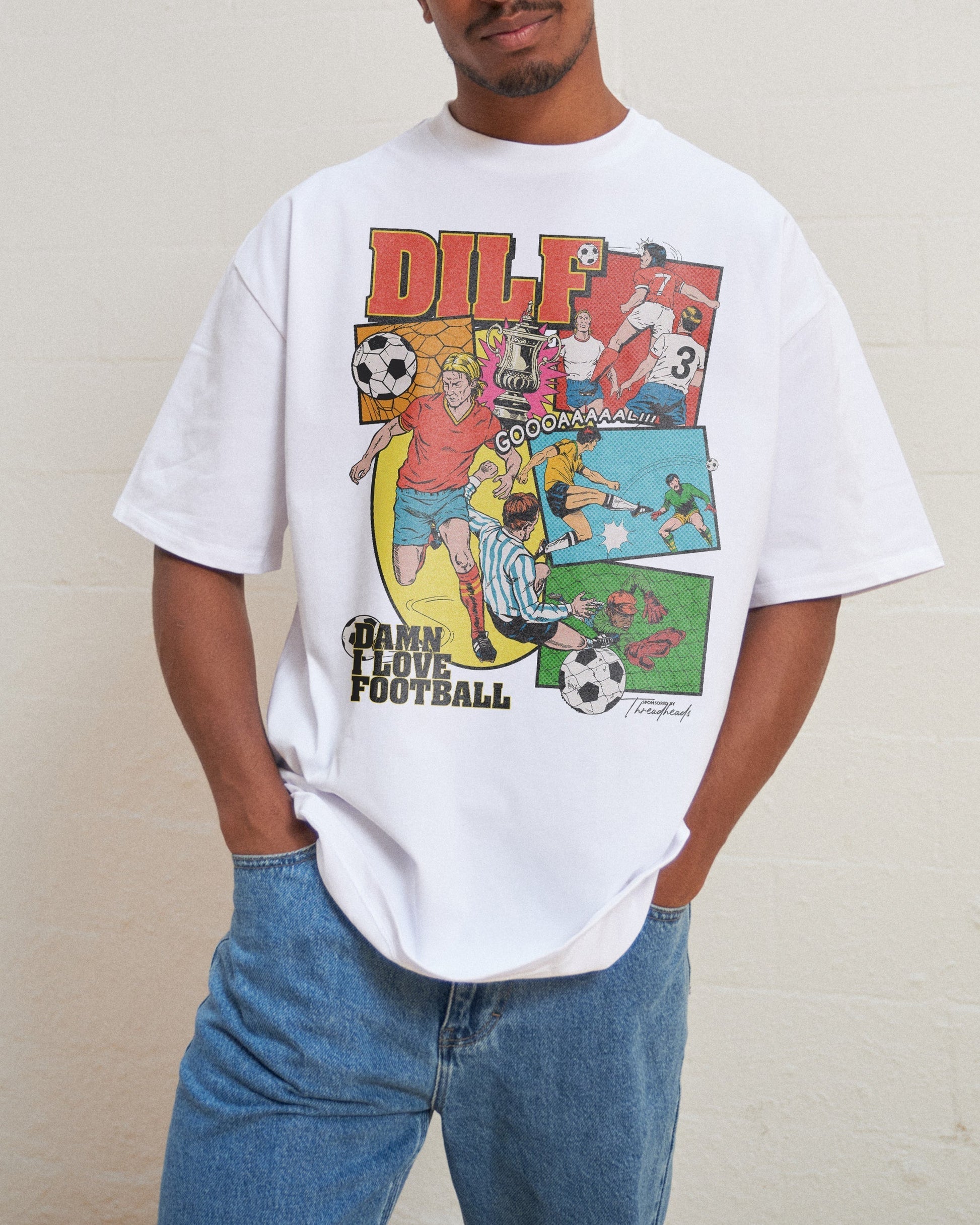 DILF Football Oversized Tee Unisex T-shirt, Sweatshirt, Hoodie, Long Sleeve Tee - T-Shirt, Sweatshirt, Hoodie