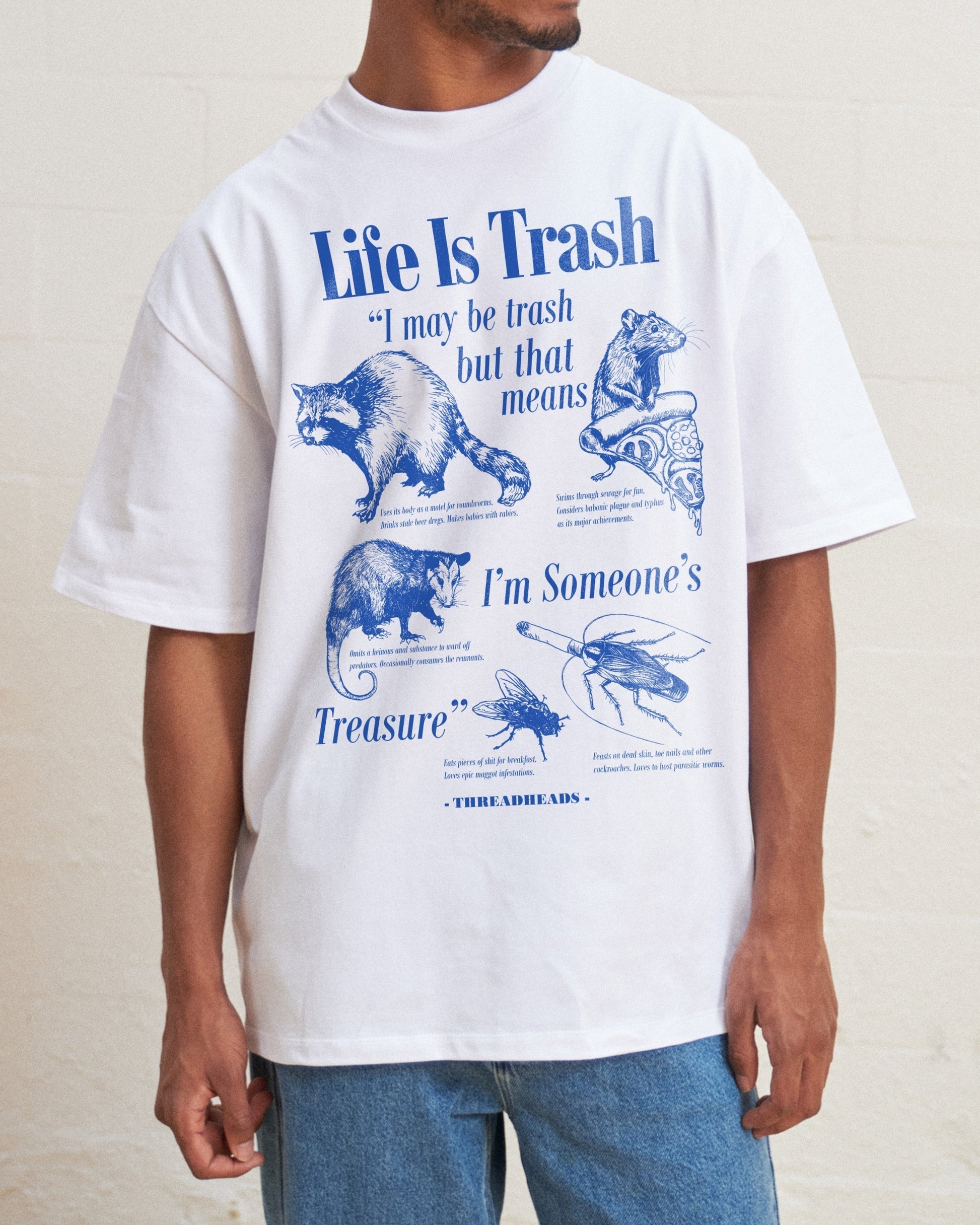 Life Is Trash Oversized Tee Unisex T-shirt, Sweatshirt, Hoodie, Long Sleeve Tee - T-Shirt, Sweatshirt, Hoodie