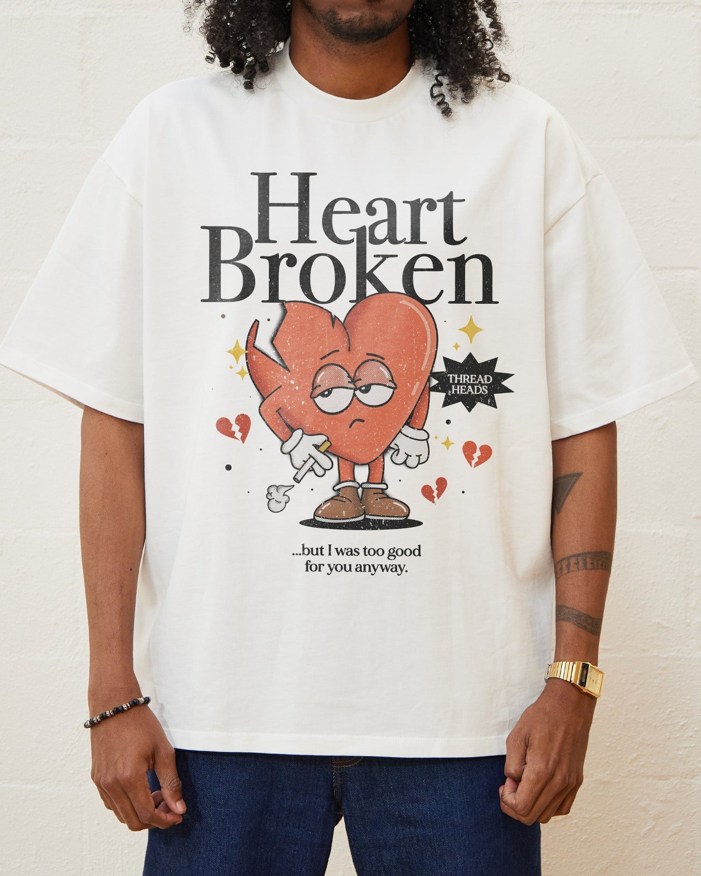 Heart Broken Oversized Tee Unisex T-shirt, Sweatshirt, Hoodie, Long Sleeve Tee - T-Shirt, Sweatshirt, Hoodie