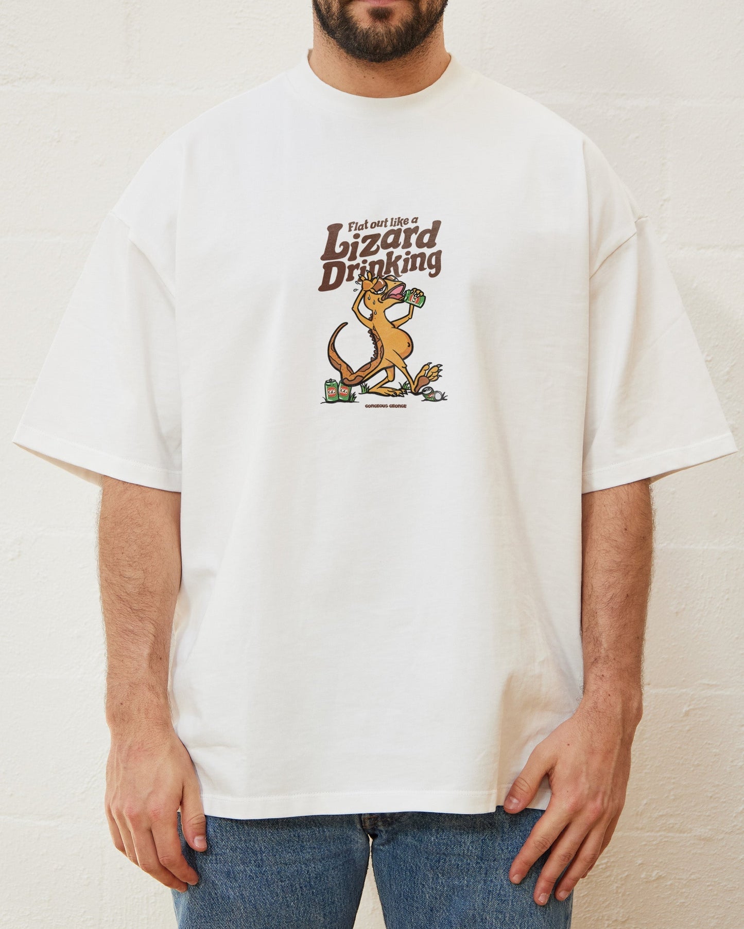 Flat Out Like a Lizard Drinking Oversized Tee Unisex T-shirt, Sweatshirt, Hoodie, Long Sleeve Tee - T-Shirt, Sweatshirt, Hoodie