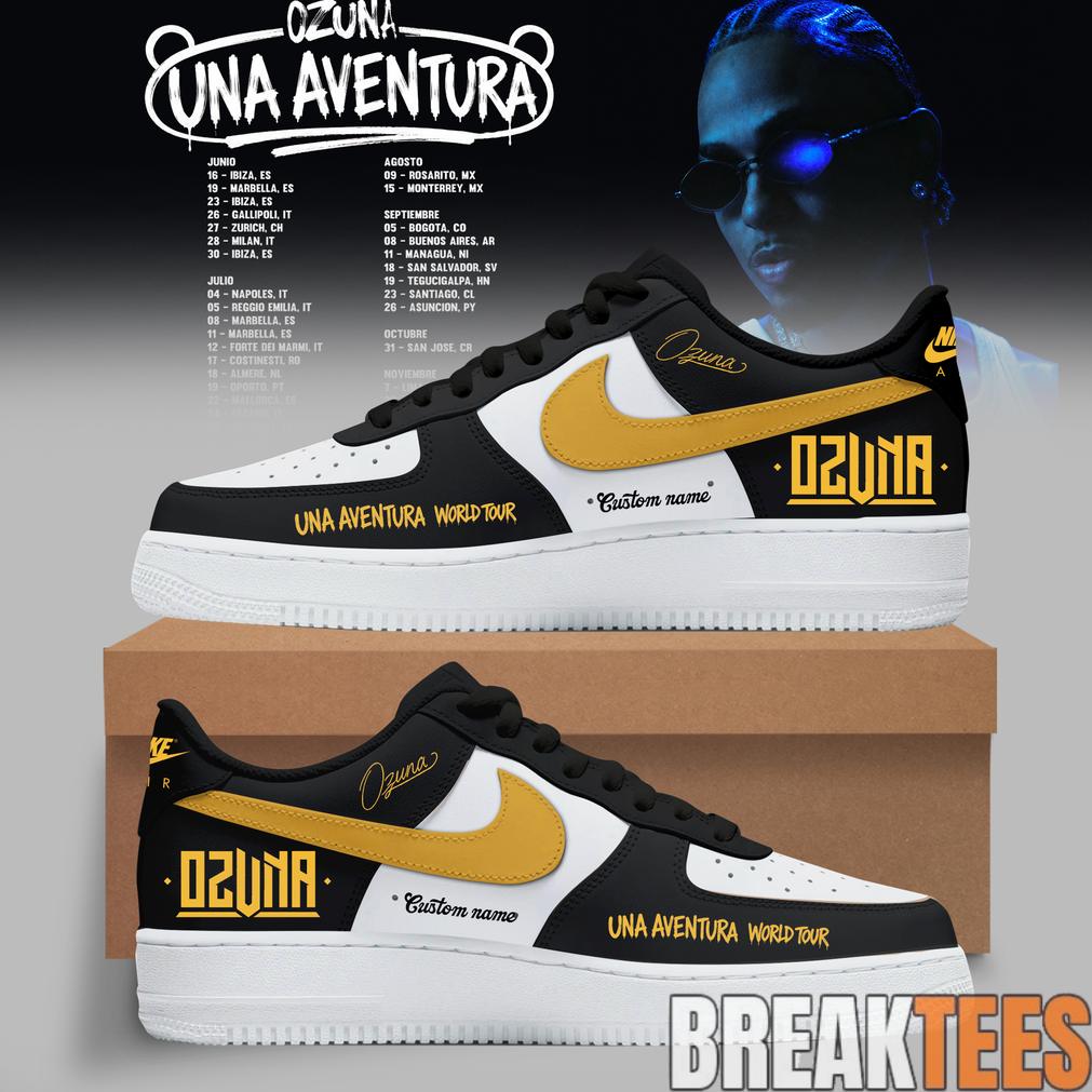 Ozuna Una Aventura World Tour Limited Air Force 1 Shoes Unisex T-shirt, Sweatshirt, Hoodie, Long Sleeve Tee - T-Shirt, Sweatshirt, Hoodie
