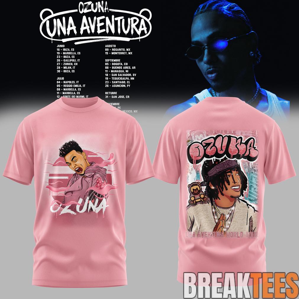 Ozuna Una Aventura World Tour Limited Edition 3D T-Shirt Unisex T-shirt, Sweatshirt, Hoodie, Long Sleeve Tee - T-Shirt, Sweatshirt, Hoodie