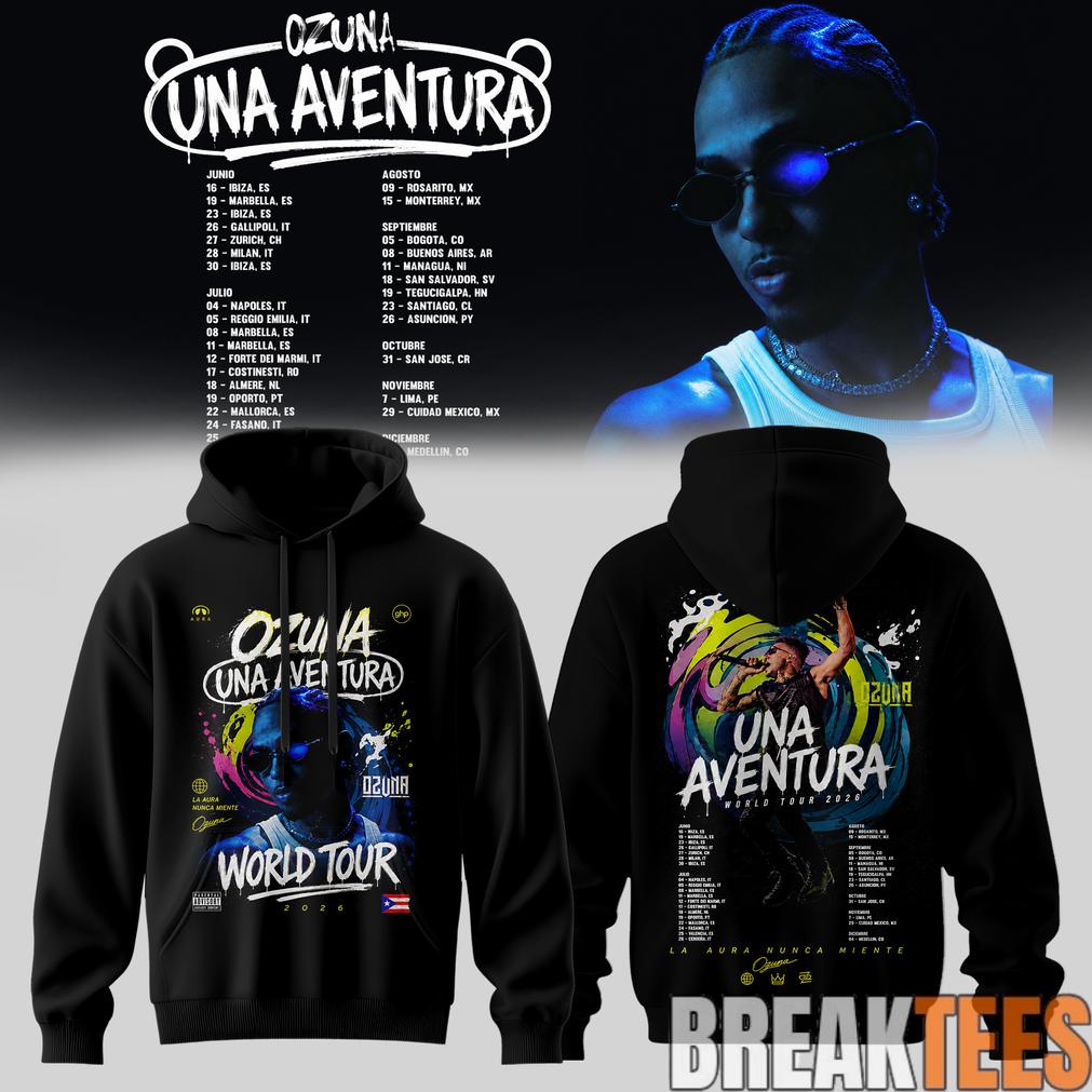 Ozuna Una Aventura World Tour Special Edition Hoodie Unisex T-shirt, Sweatshirt, Hoodie, Long Sleeve Tee - T-Shirt, Sweatshirt, Hoodie