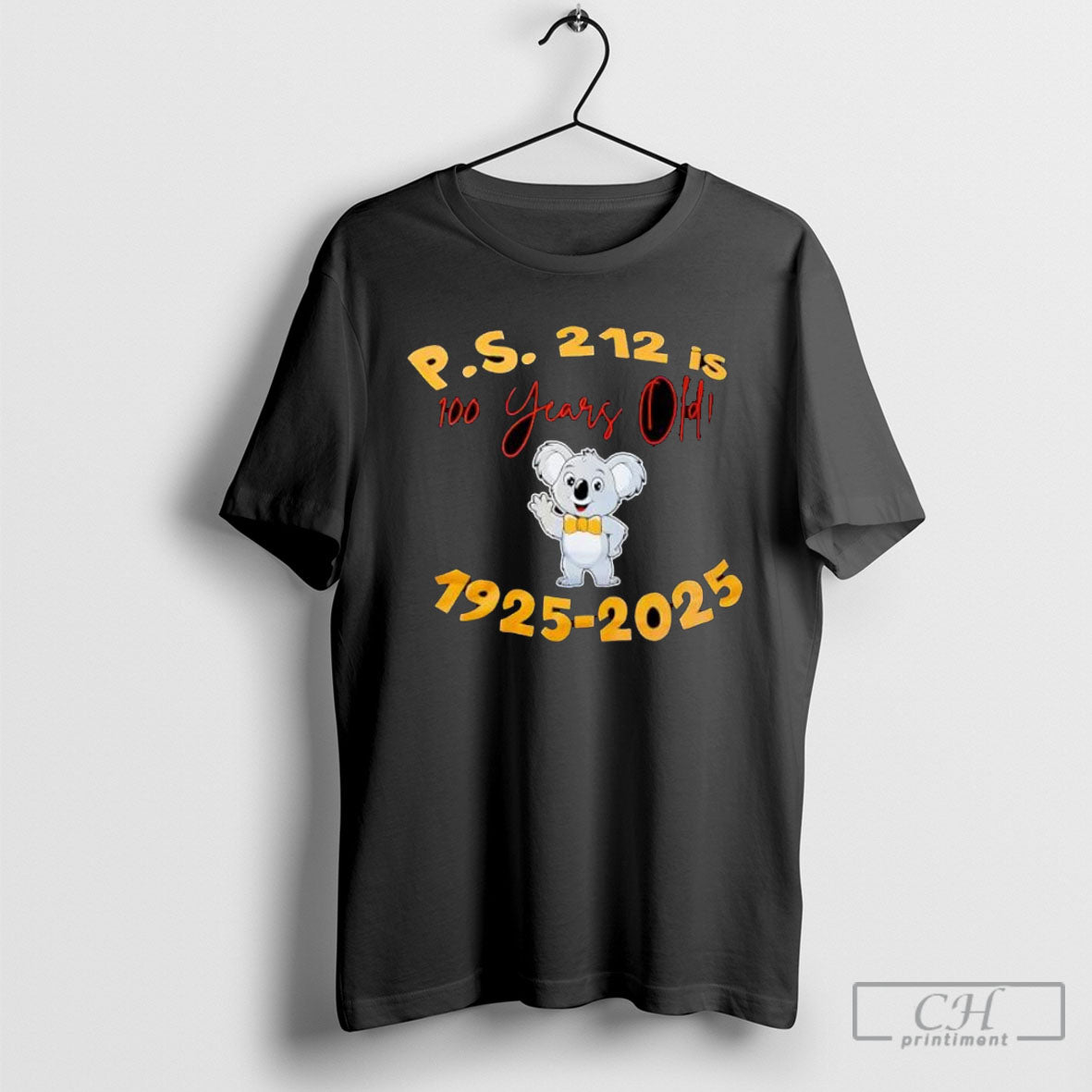 P S 212 Is 100 Years Old 1925 2025 Koala Shirt Unisex T-shirt, Sweatshirt, Hoodie, Long Sleeve Tee - T-Shirt, Sweatshirt, Hoodie