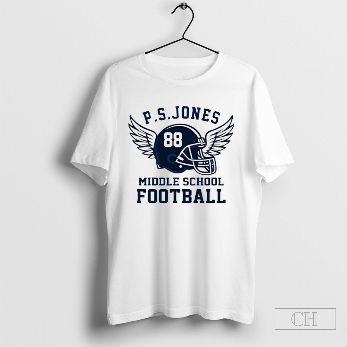 P S Jones Middle School Football Shirt Tee Unisex T-shirt, Sweatshirt, Hoodie, Long Sleeve Tee - T-Shirt, Sweatshirt, Hoodie