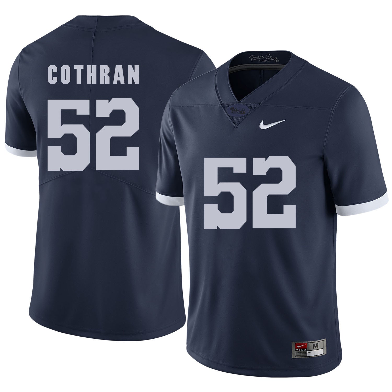 PENN STATE Cothran 52 Navy College Football Jersey football jersey product view 1