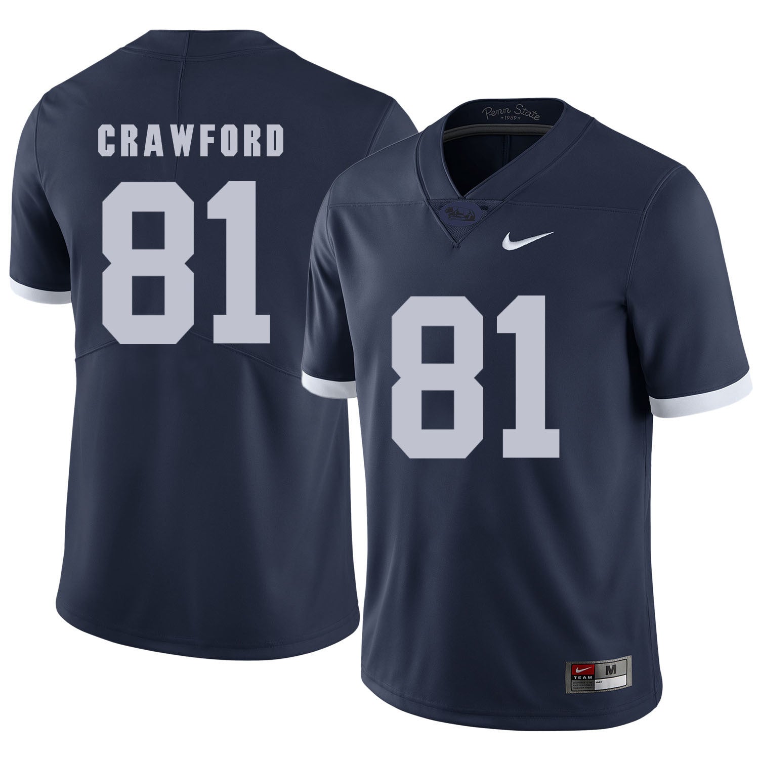 PENN STATE Crawford 81 Navy College Football Jersey football jersey product view 1