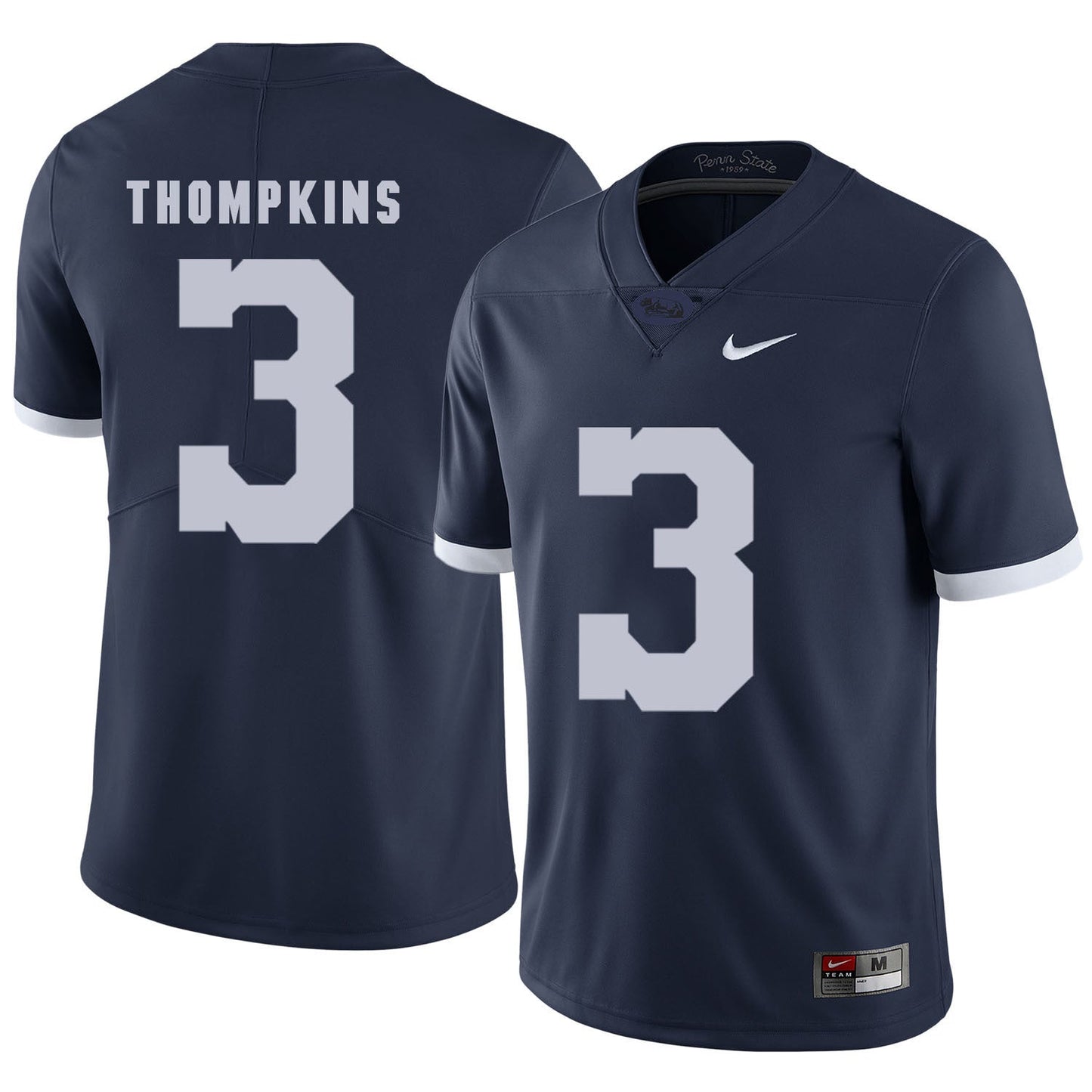 PENN STATE Thompkins 3 Navy College Football Jersey football jersey product view 1