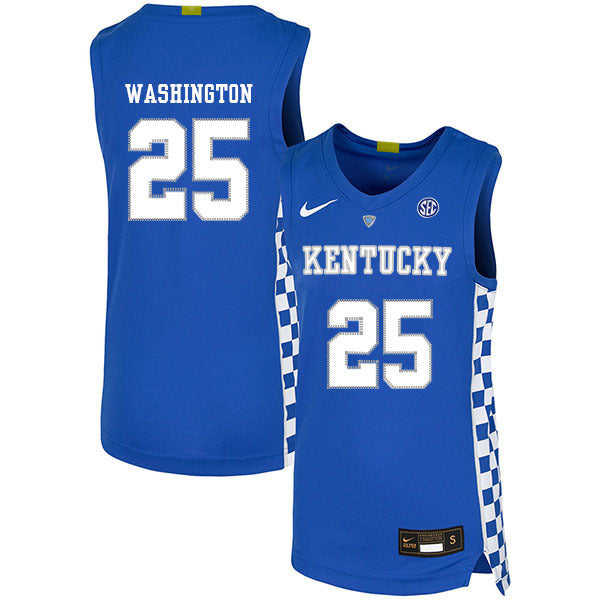 PJ Washington 25 Blue College Football Jersey football jersey product view 1