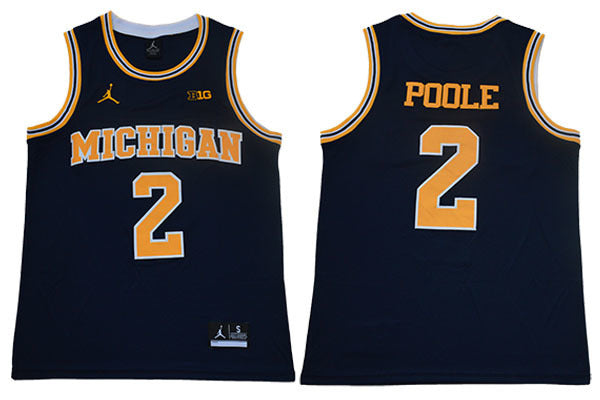 POOLE 2 Crew Neck Blue College Football Jersey football jersey product view 1