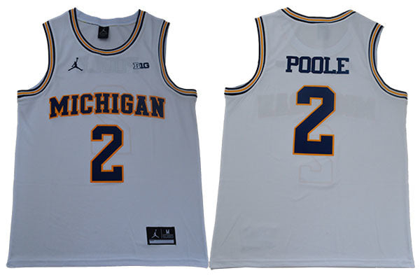 POOLE 2 Crew Neck White College Football Jersey football jersey product view 1