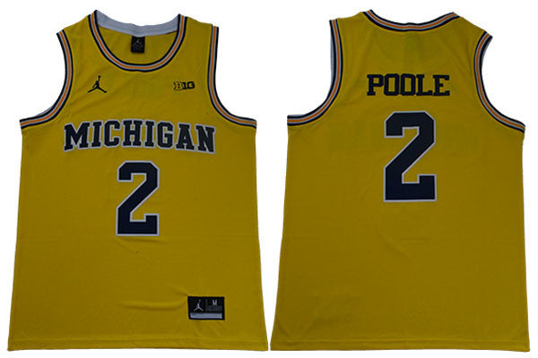 POOLE 2 Crew Neck Yellow College Football Jersey football jersey product view 1