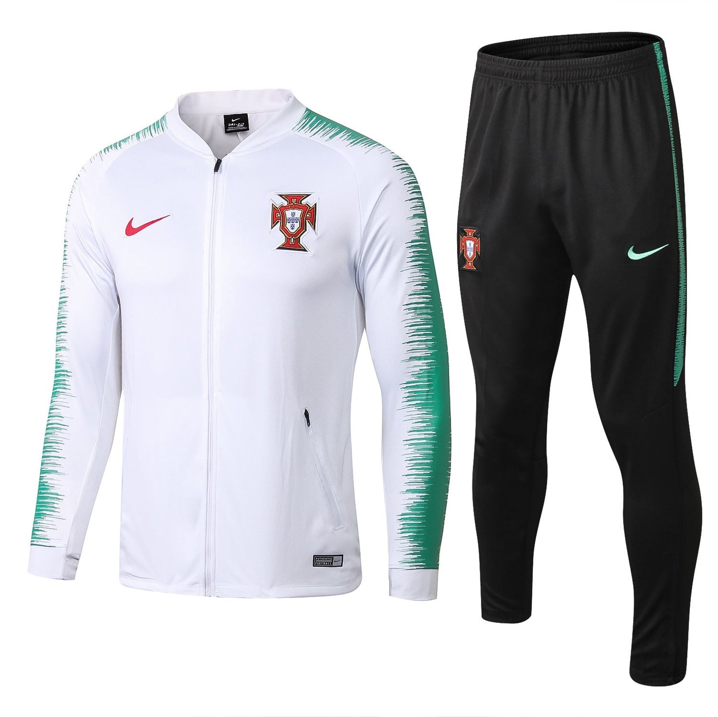 PORTUGAL LONG BIG PRINT WHITE 1819 White Soccer Jersey sports jersey product view 1