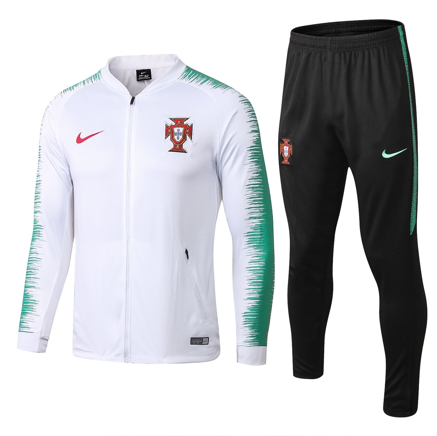 PORTUGAL LONG BIG PRINT WHITE 1819 White Soccer Jersey sports jersey product view 1